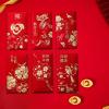 6 Pieces Chinese New Year Red Envelopes 2024 Red Packet Hong Bao for Birthday, Style F view 4