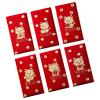  6 Pieces Chinese New Year Red Envelopes 2024 Red Packet Hong Bao for Birthday, Style C view 1