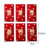  6 Pieces Chinese New Year Red Envelopes 2024 Red Packet Hong Bao for Birthday, Style C view 3