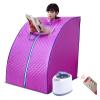 CEKOCK portable sauna household sweat box, personal sauna steam bath box, sauna tent sweat fumigation machine (color: blue/purple) (Color : Purple) view 1