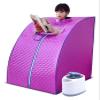 CEKOCK portable sauna household sweat box, personal sauna steam bath box, sauna tent sweat fumigation machine (color: blue/purple) (Color : Purple) view 3