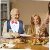 HOMSFOU Elderly Oil Bib for Seniors Adult Eating Bib Snap Closure Design for Clothing Protector for Mealtime Use view 4