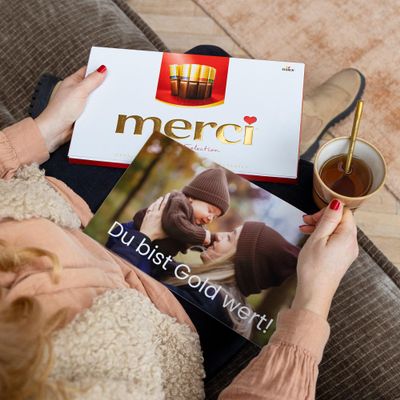 Merci personalised chocolate gift box - Customise your delicacy selection of chocolate mix from Merci chocolate the gift for women and gift for men (400 grams, Merci)