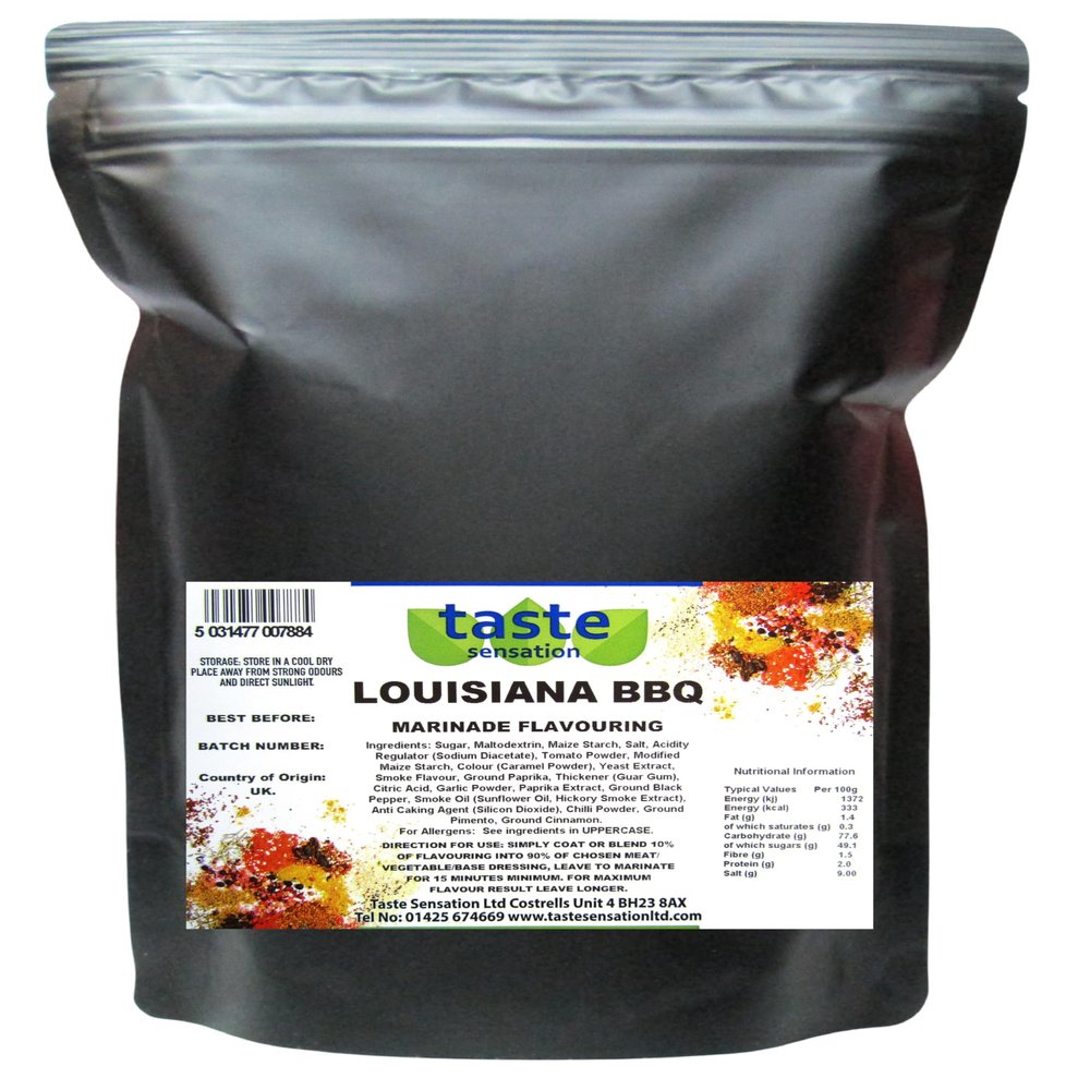 Louisiana Barbecue Marinade Flavouring - 1kg Resealable Pouch