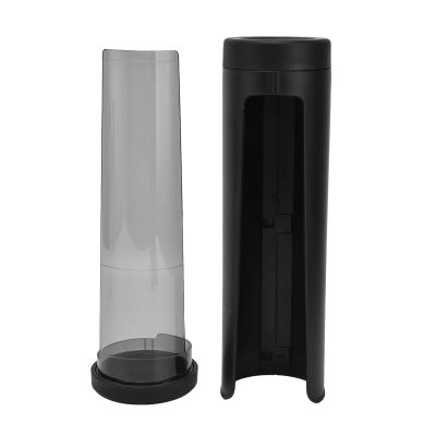 Paper Filter Holder for K CUP Visual Window Design Healthy Dustproof Black Coffee Filter Storage with Flip Cover,Cup Dispenser,Paper Filter Cup Holder
