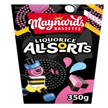 3 x Maynards Bassetts Liquorice Allsorts Sweets Carton 350G Delicious Tasty And Twisty Treat Gift Hamper For Birthday,Christmas,Easter Sold By Kidzbuzz