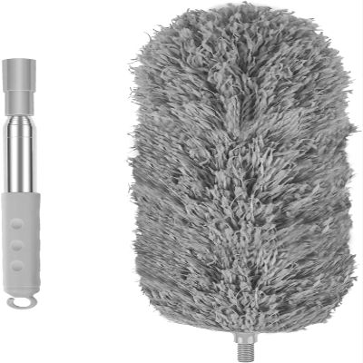 1Pcs/100 Telescoping Cobweb Duster for Cleaning,Microfiber Feather Duster with Extendable Pole,Feather Duster for Cleaning Roof,High Ceiling,Fan,Furniture,Blinds,Cobweb,Keyboard,Cars#Gray/178 ( Color