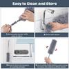 1Pcs/100 Telescoping Cobweb Duster for Cleaning,Microfiber Feather Duster with Extendable Pole,Feather Duster for Cleaning Roof,High Ceiling,Fan,Furniture,Blinds,Cobweb,Keyboard,Cars#Gray/178 ( Color view 3