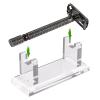 Linkidea Acrylic Men's Razor Stand Holder, Stable Storage Bracket Bathroom Countertop Organizer, Easy Clean, Compatible with Viking Blade Chief, MK-23C, Shaving Revolution (Clear) view 3