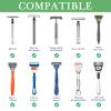Linkidea Acrylic Men's Razor Stand Holder, Stable Storage Bracket Bathroom Countertop Organizer, Easy Clean, Compatible with Viking Blade Chief, MK-23C, Shaving Revolution (Clear) view 4