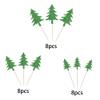 24 Pack Christmas Tree Cupcake Toppers Glitter Christmas Tree Cupcake Picks Merry Christmas Cupcake Decorations New Year Holiday Baby Shower Kids Birthday Party Supplies Green 2 view 3