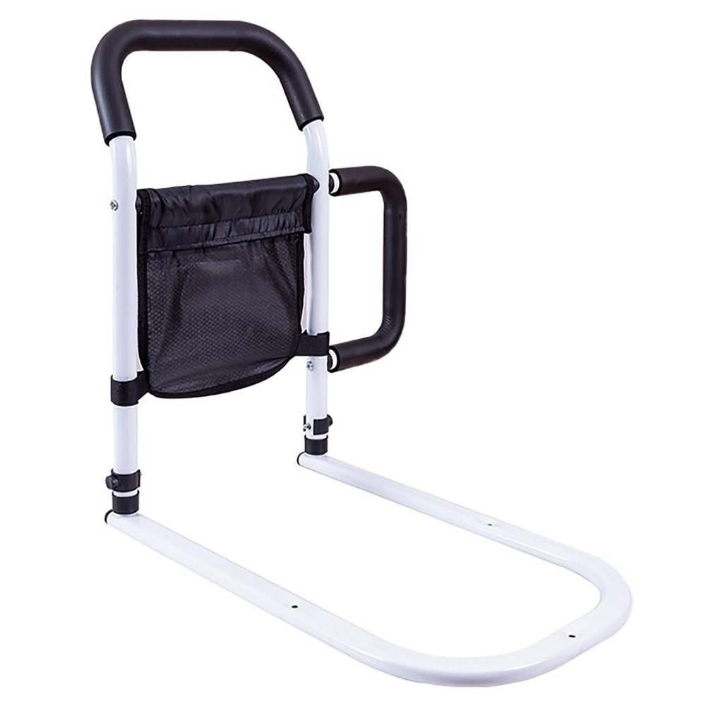 TOONZ Bed Rails for Elderly Adults, Safety Bed Assist Rails with Double Grab Bars, Assist Handrail Bar for Fall Prevention, Suitable for Pregnant Women Seniors Handicap