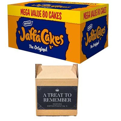 McVitie's Jaffa Cakes Mega Value Pack - 80 Count (4 Packs of 20 Cakes ) | Delicious Orange-Filled Cakes | Perfect Snack for Tea Time
