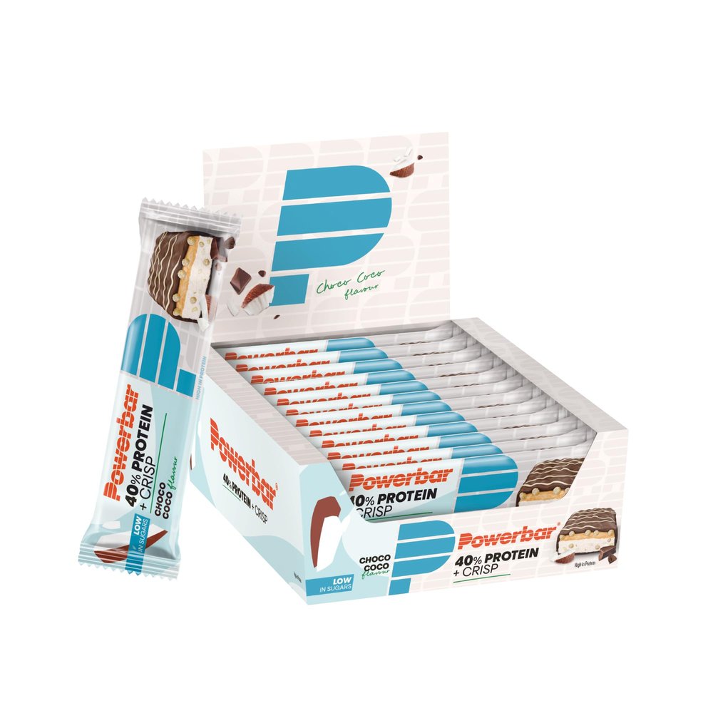 Powerbar - 40% Protein+Crisp - Choco Coco - 12x40g - High Protein Bar - Low Sugar