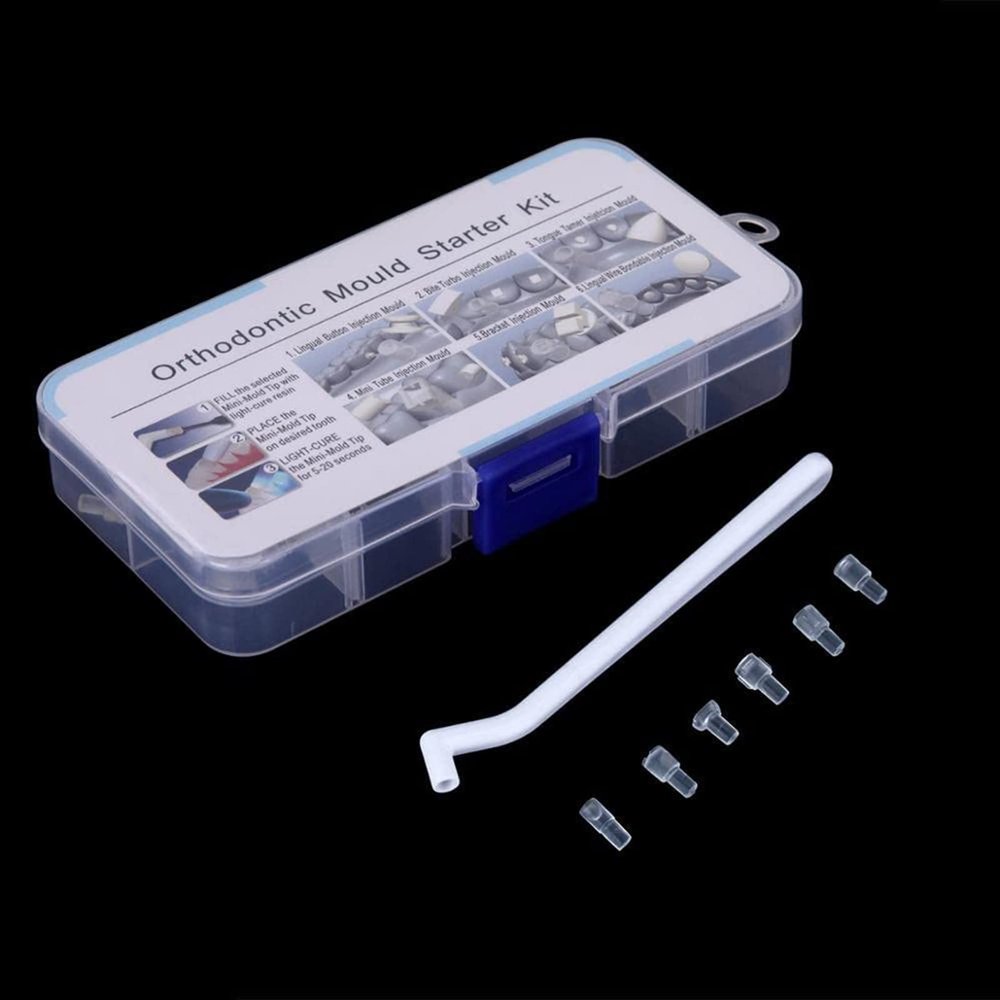 Bceer Mini Orthodontic Accessories Mold Orthodontic Mould Injection Mould Starter Kit Tubes Lingual Retainer Button Set
