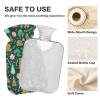 Hot Water Bottle with Cute Cover, 2L Durable Hot Water Bag for Tummy Cramps Neck and Shoulder Waist Pain Relief, Hot and Cold Therapy, Christmas Gingerbread Cookies Candies view 3