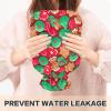 1L Large Hot Water Bottle with Cute Cover, Christmas Cookies and Candies Hot Water Bag for Hot and Cold Therapies, Tummy Cramps Neck and Shoulder Waist Pain Relief view 4