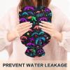 1L Large Hot Water Bottle Bag with Cover, Colorful Neon Galaxy Bats Hot Water Bag for Hot and Cold Compress, Neck, Shoulders and Legs Pain Relief, Menstrual Cramps view 4