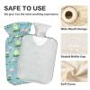 1L Large Hot Water Bottle with Cute Cover, Cute Frogs Pink Lotus Durable Hot Water Bag for Hand Feet Bed Warmer, Menstrual Cramps, Neck, Shoulder, Back Pain Relief view 3