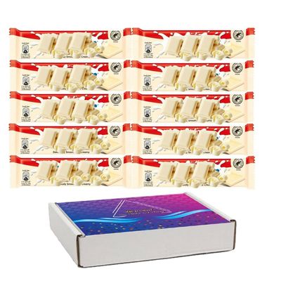 10 x White Chocolate Bar 25g with VIMIX Gift Box - Deliciously Creamy White Chocolate Bar