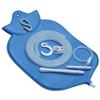 Rubber Enema Bag Kit for Colon Cleansing  4 Quart Open Top, Blue, with Platinum-Cured Silicone Hose, Reusable Home Detox System view 1