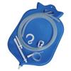 Rubber Enema Bag Kit for Colon Cleansing  4 Quart Open Top, Blue, with Platinum-Cured Silicone Hose, Reusable Home Detox System view 2