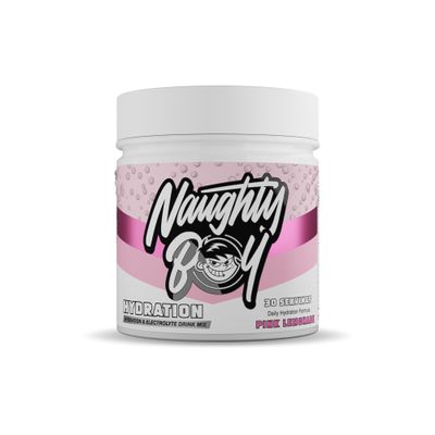 NaughtyBoy Hydration Electrolyte Powder - Pink Lemonade, 255g, Sugar-Free Hydration Drink with Creatine, Zero Calories, Electrolyte Support & Recovery