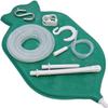 Rubber Enema Bag Kit 2 Quarts Open Top  (Green) Reusable Enema Bag with Platinum Cured Silicone Hose & Colon Tips for Colon Cleansing, Detox, Constipation Relief & Personal Hygiene view 2