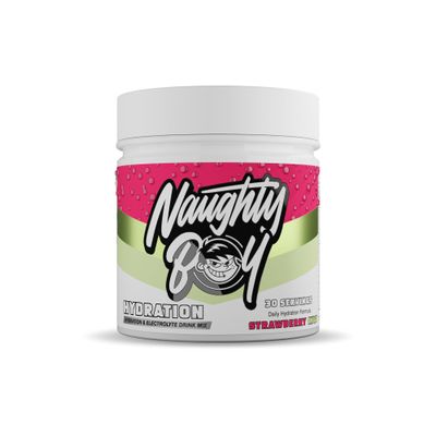 Naughty Boy Hydration Electrolyte Powder - Zero Sugar Drink Mix with Electrolytes for Hydration, Performance & Recovery - 30 Servings [Strawberry Kiwi]