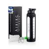 Asbirg Glass Protein Shaker Bottle 1000ml  Leakproof & BPA-Free  Borosilicate Glass Gym Shaker with Spiral Mixing Ball for Smooth Protein Shakes, Smoothies, Meal Replacement & Fitness - Black view 1