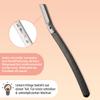 ANYMALE Eyebrow Razor with 5 Blades - Dermaplane Razor for Down Hair - Metal Face Hair Remover - Eyebrow Razor for Contours - Black view 4