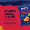 Burts Ridges Reaper Chilli & Lime Hand Cooked Burts Crisps - 20 x 40 g Multipack Box - Vegan and Vegetarian Friendly, Gluten Free, Hydrogenated Fat Free, Non-GMO - Burts Ridges Potato Chips view 2