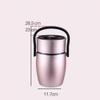 ARTSZY Rose Gold Insulated Lunch Box - Modern Soup Cup Stainless Steel Insulated Lunch Box view 4