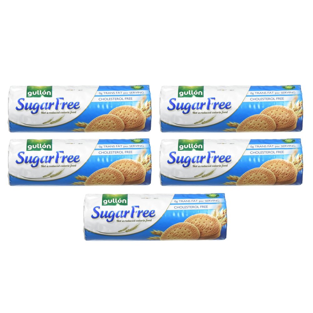 GULLON Sugar Free Wafers Biscuits and Cookies (Sugar Free Maria Biscuits 200g, 5 Pack)