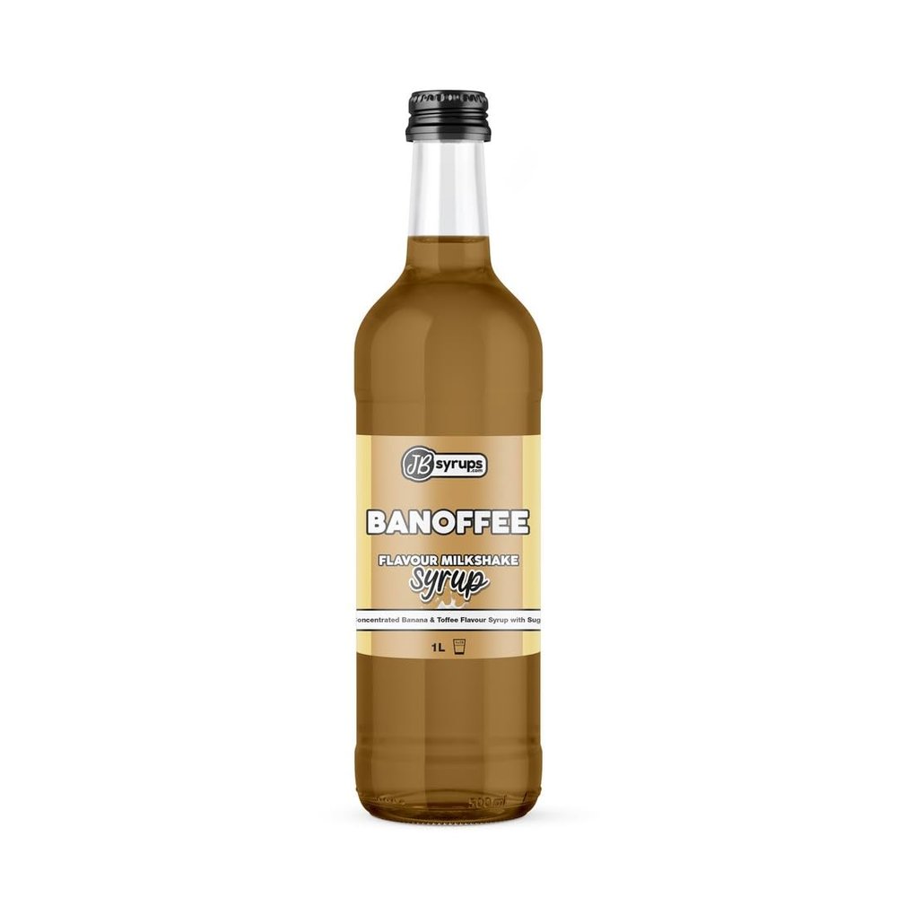 Banoffee Flavour milkshake syrup 1L JB Syrups