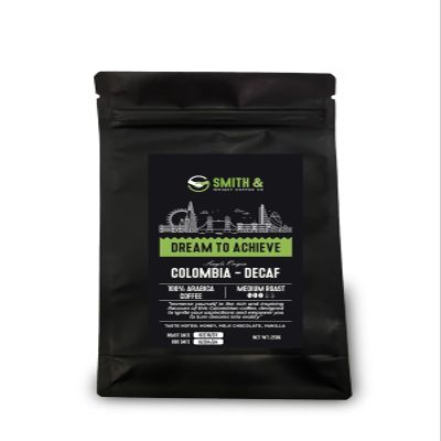 Smith & Wright Coffee Co Dream to Achieve Medium Roasted Colombia-Decaf Origin coffee, 100% arabica (CAFETIERE, 250 g)