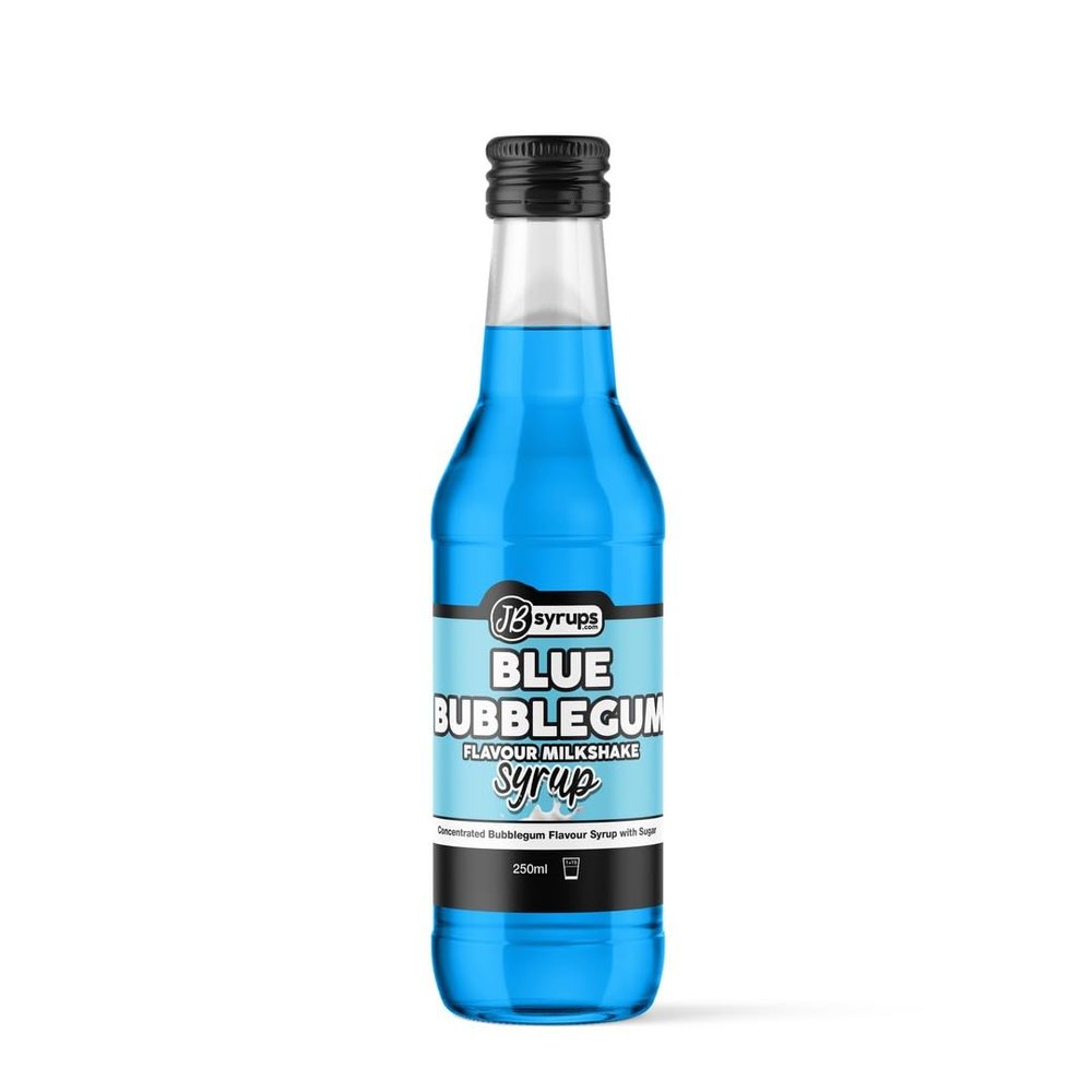Blue Bubblegum Flavour milkshake syrup 250ml JB Syrups