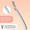 ANYMALE Women's Face Razor with 5 Interchangeable Blades - Metal Eyebrow Razor - Dermaplaning Razor - Facial Hair Remover for Women - Women's Beard Razor - Silver view 4