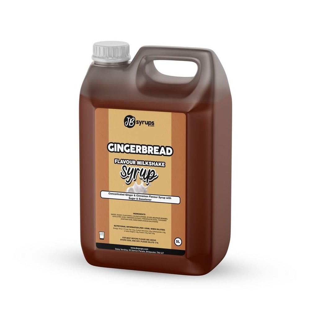 Gingerbread & Cinnamon Flavour milkshake syrup 5L JB Syrups