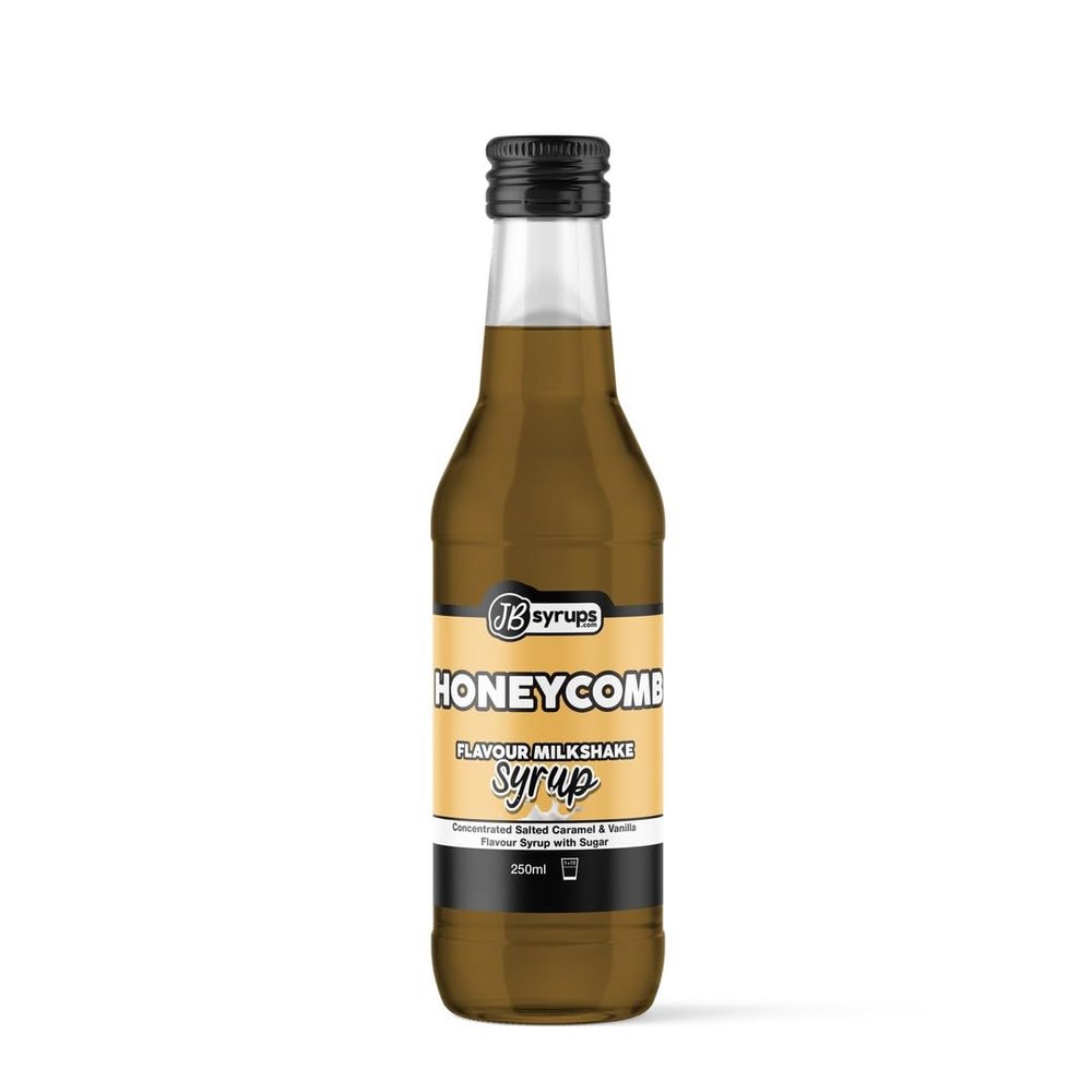 Honeycomb Flavour milkshake syrup 250ml JB Syrups