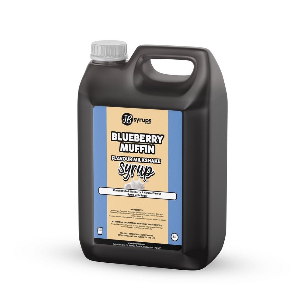 Blueberry Muffin Flavour milkshake syrup 5L JB Syrups