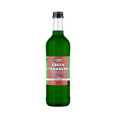 Green Strawberry Flavour milkshake syrup 1L JB Syrups