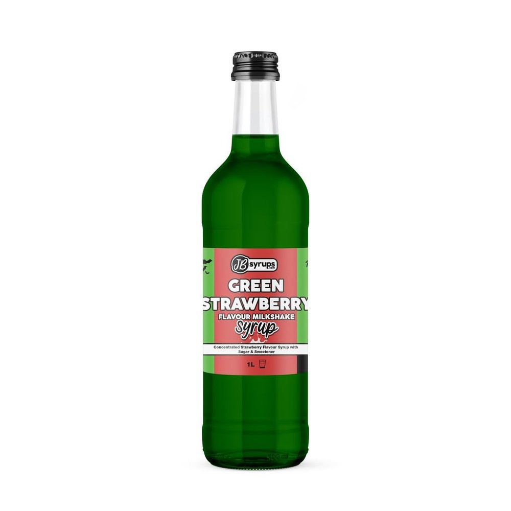 Green Strawberry Flavour milkshake syrup 1L JB Syrups