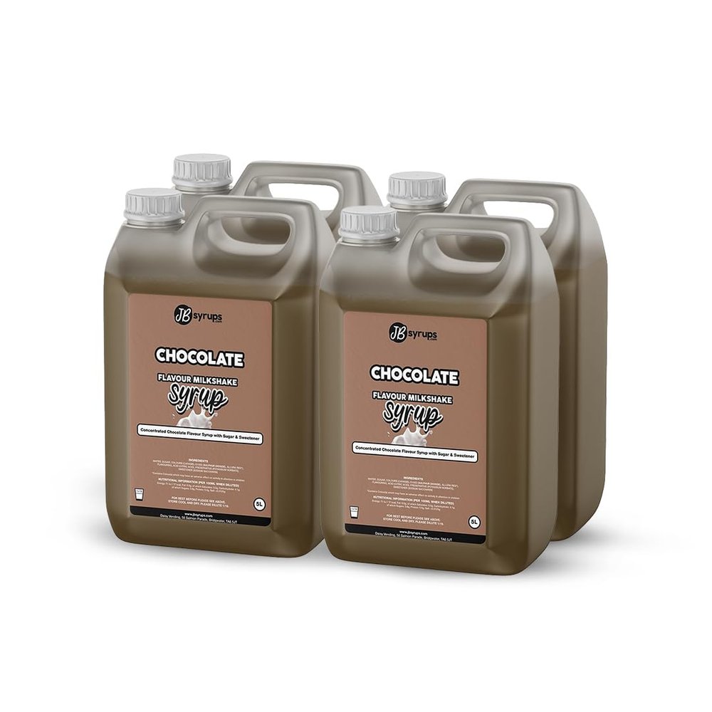 Chocolate Flavour milkshake syrup 4 x 5L JB Syrups