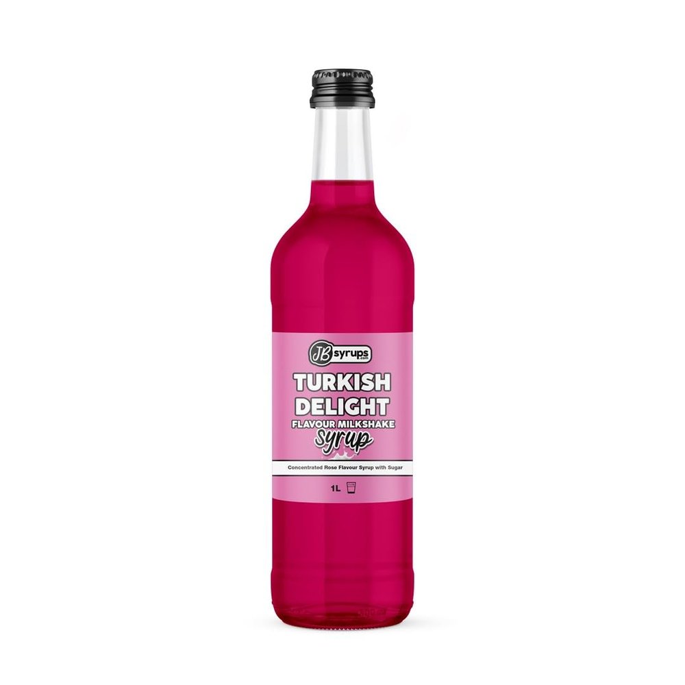 Turkish Delight/Rose Flavour milkshake syrup 1L JB Syrups