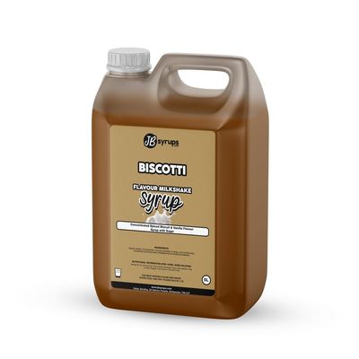 Biscotti Flavour milkshake syrup 5L JB Syrups