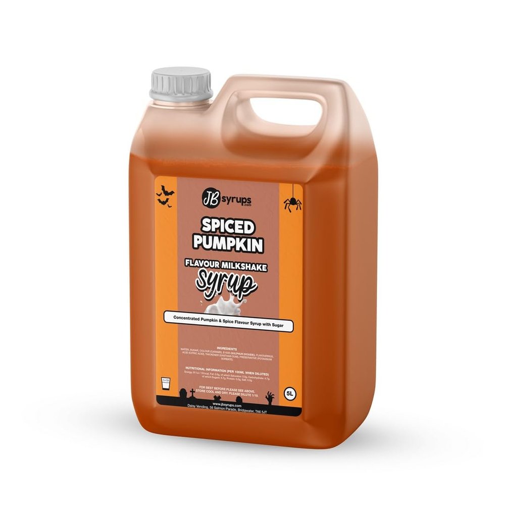 Spiced Pumpkin Flavour milkshake syrup 5L JB Syrups
