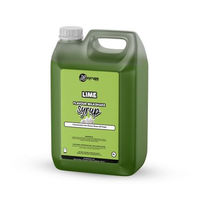 Lime Flavour milkshake syrup 5L JB Syrups