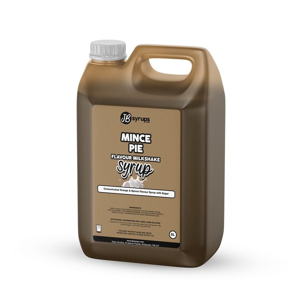 Mince Pie Flavour milkshake syrup 5L JB Syrups