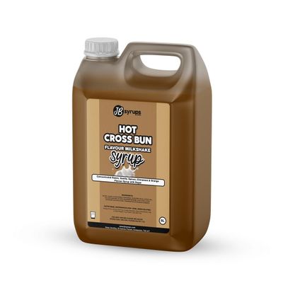 Hot Cross Bun Flavour milkshake syrup 5L JB Syrups